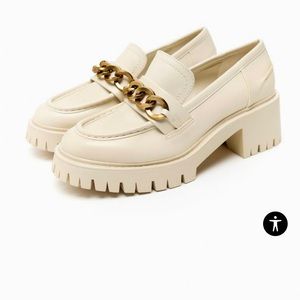 Zara Lug Heeled Loafers